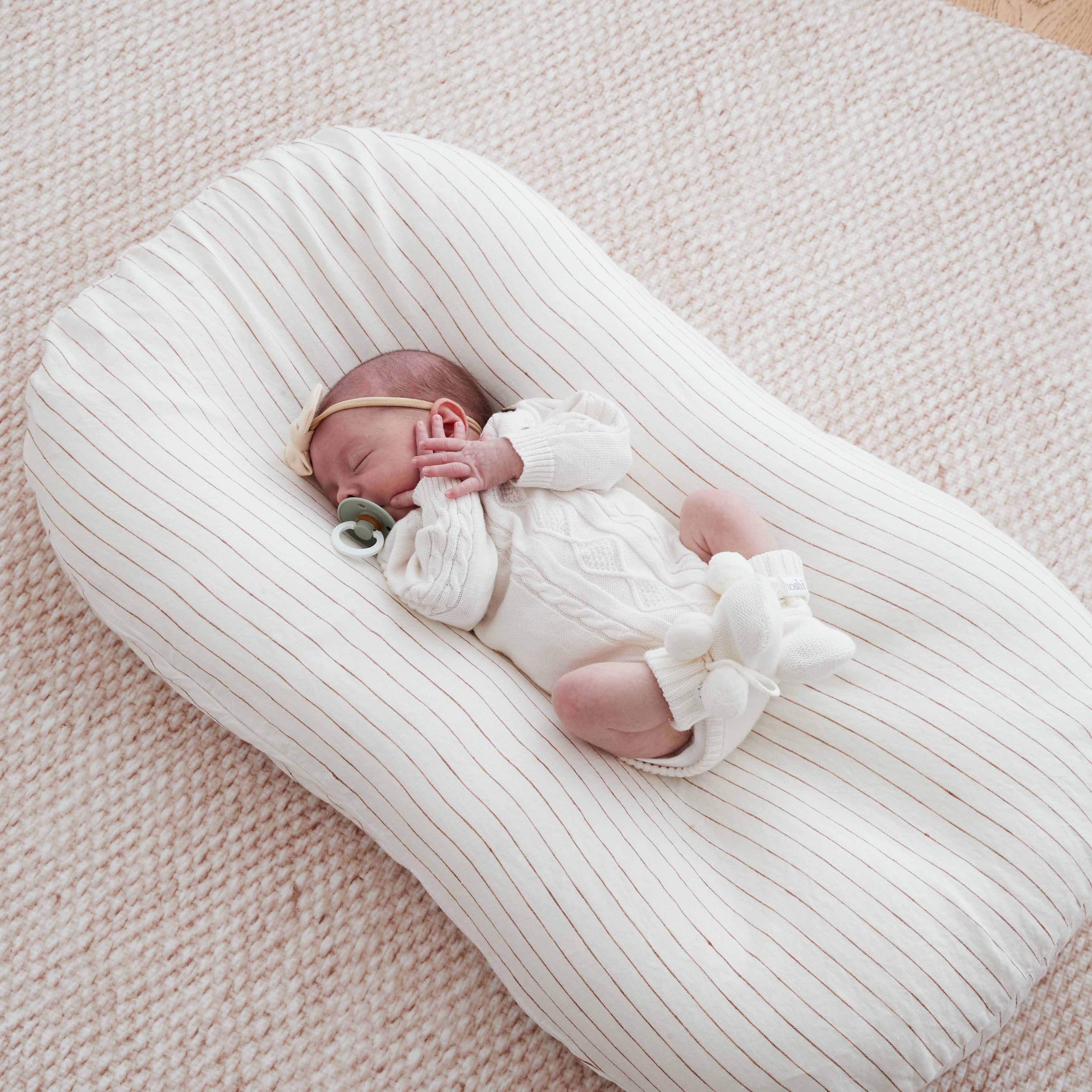 Baby Lounger - Ginger Stripe