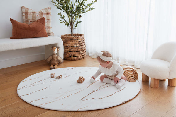 Marble Latte Play Mat (Round)