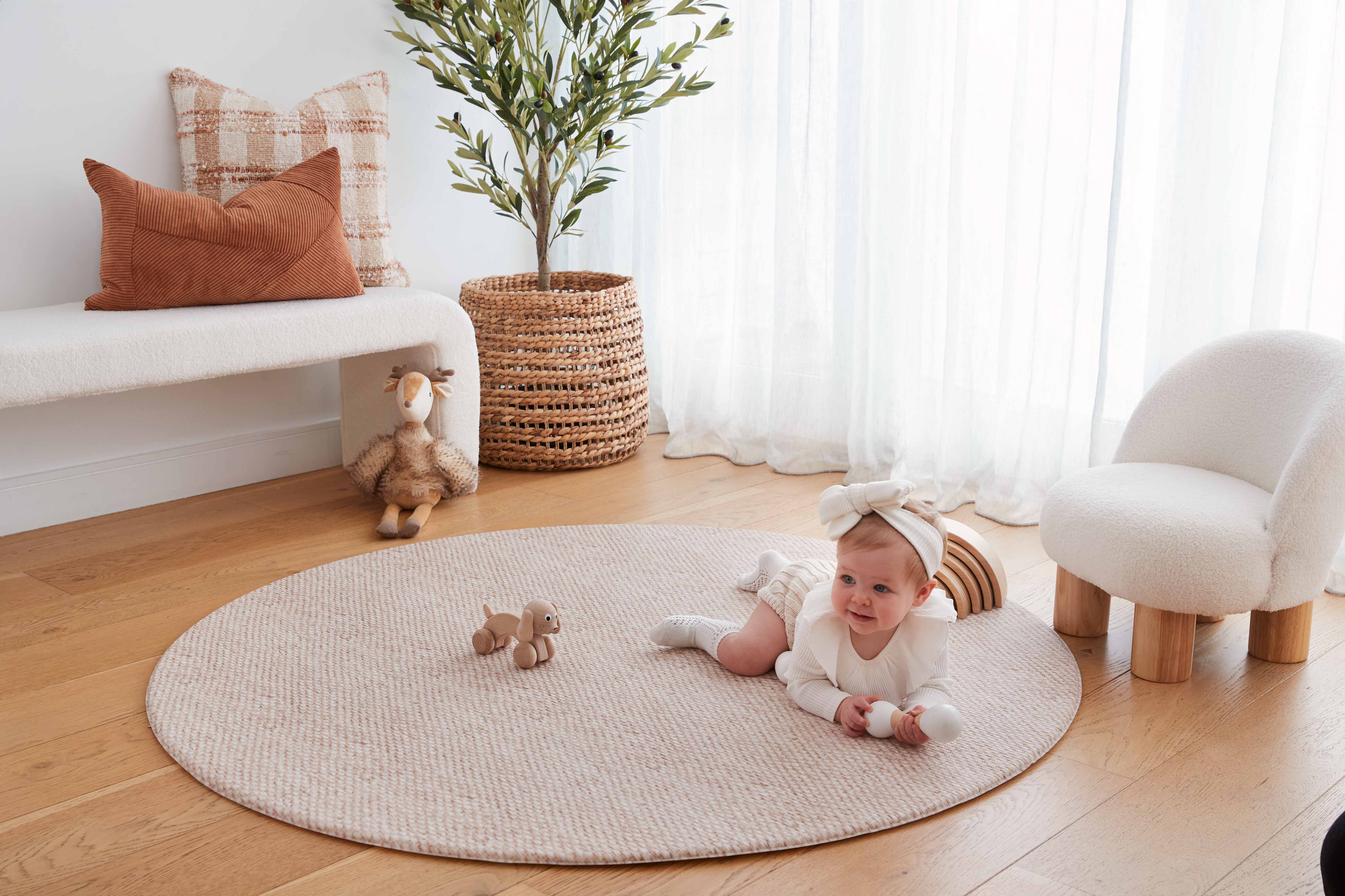 Marble Latte Play Mat Round