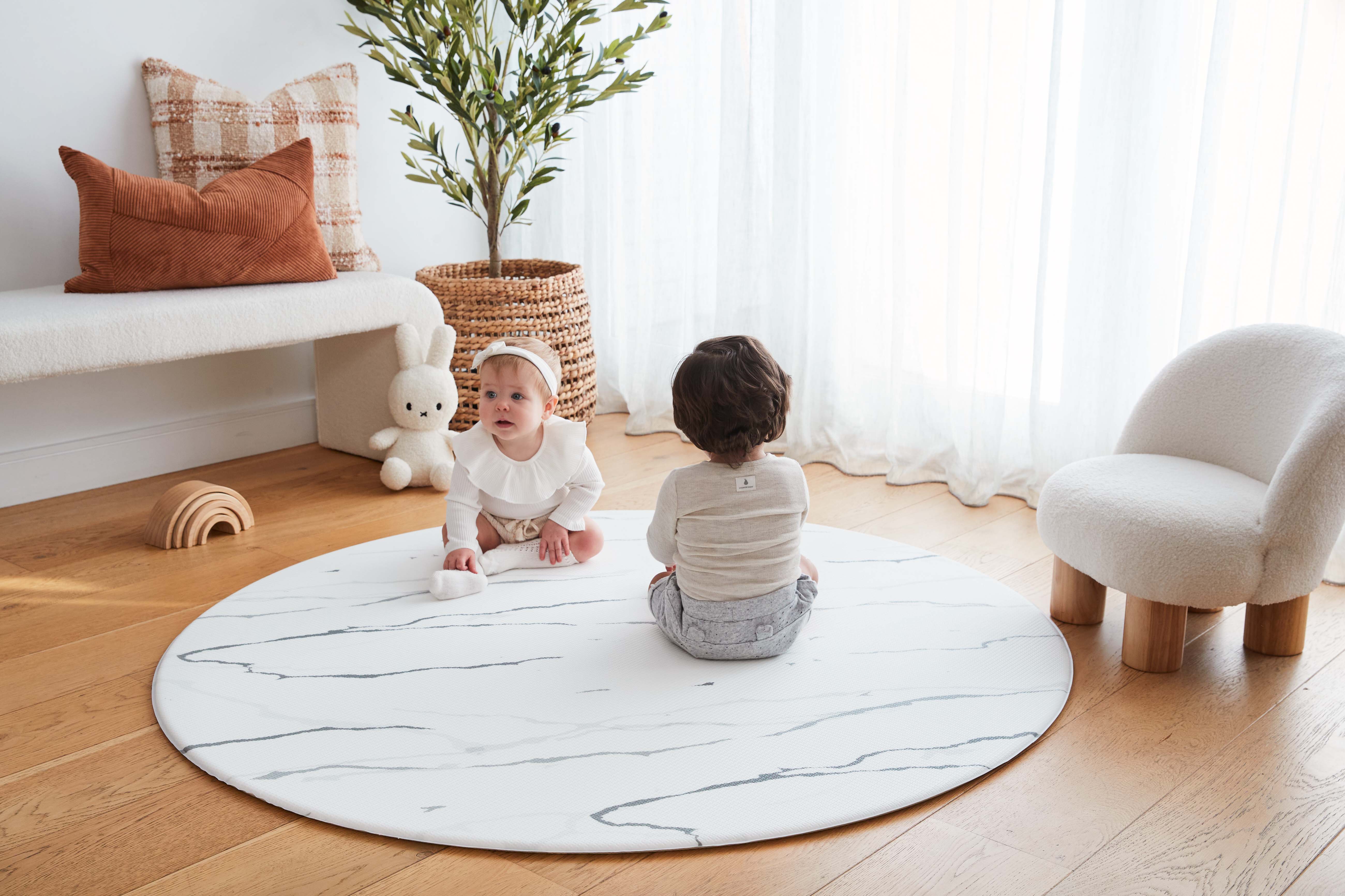 Stones Grey Play Mat (Round)