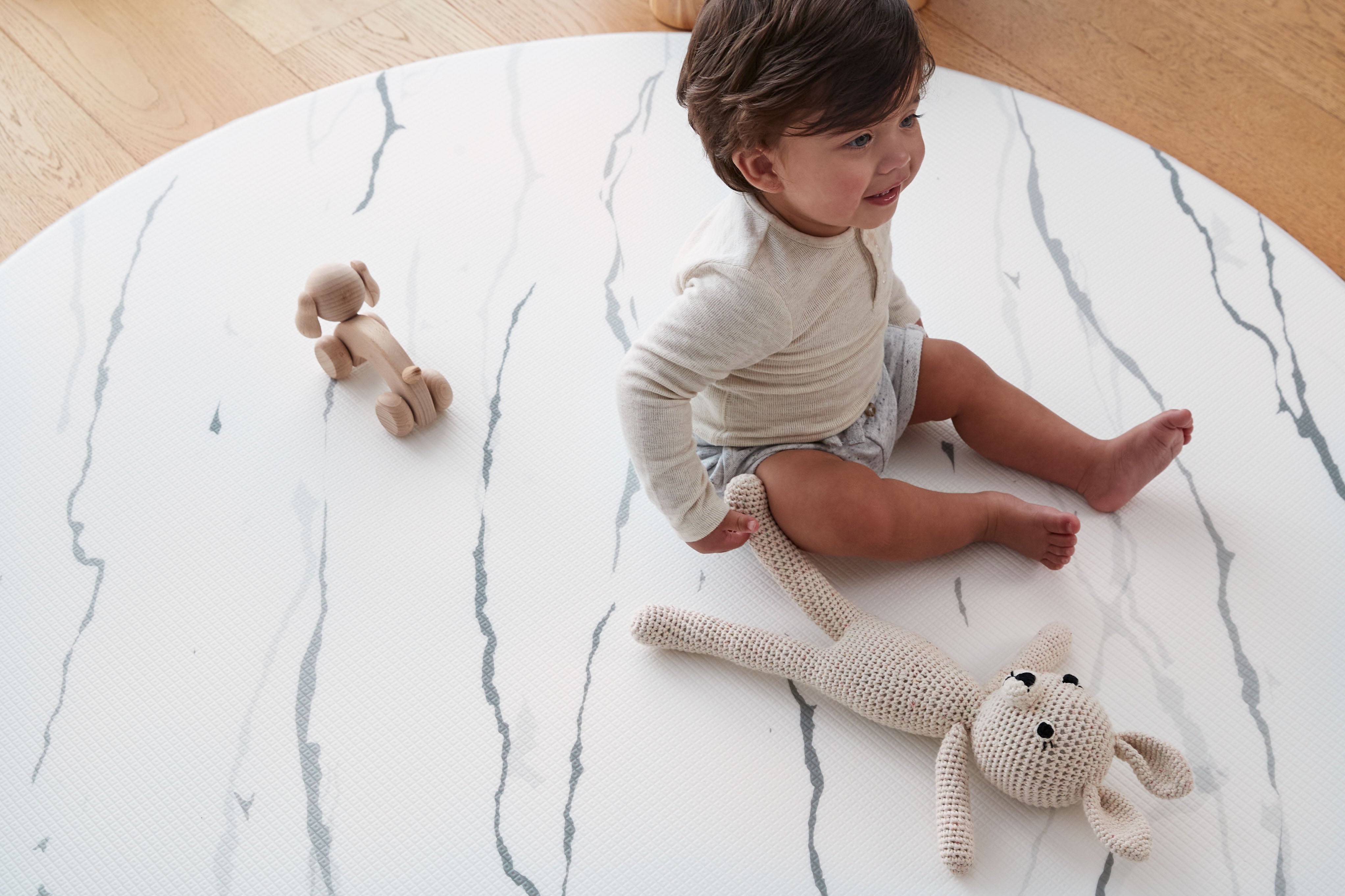 Stones Grey Play Mat (Round)