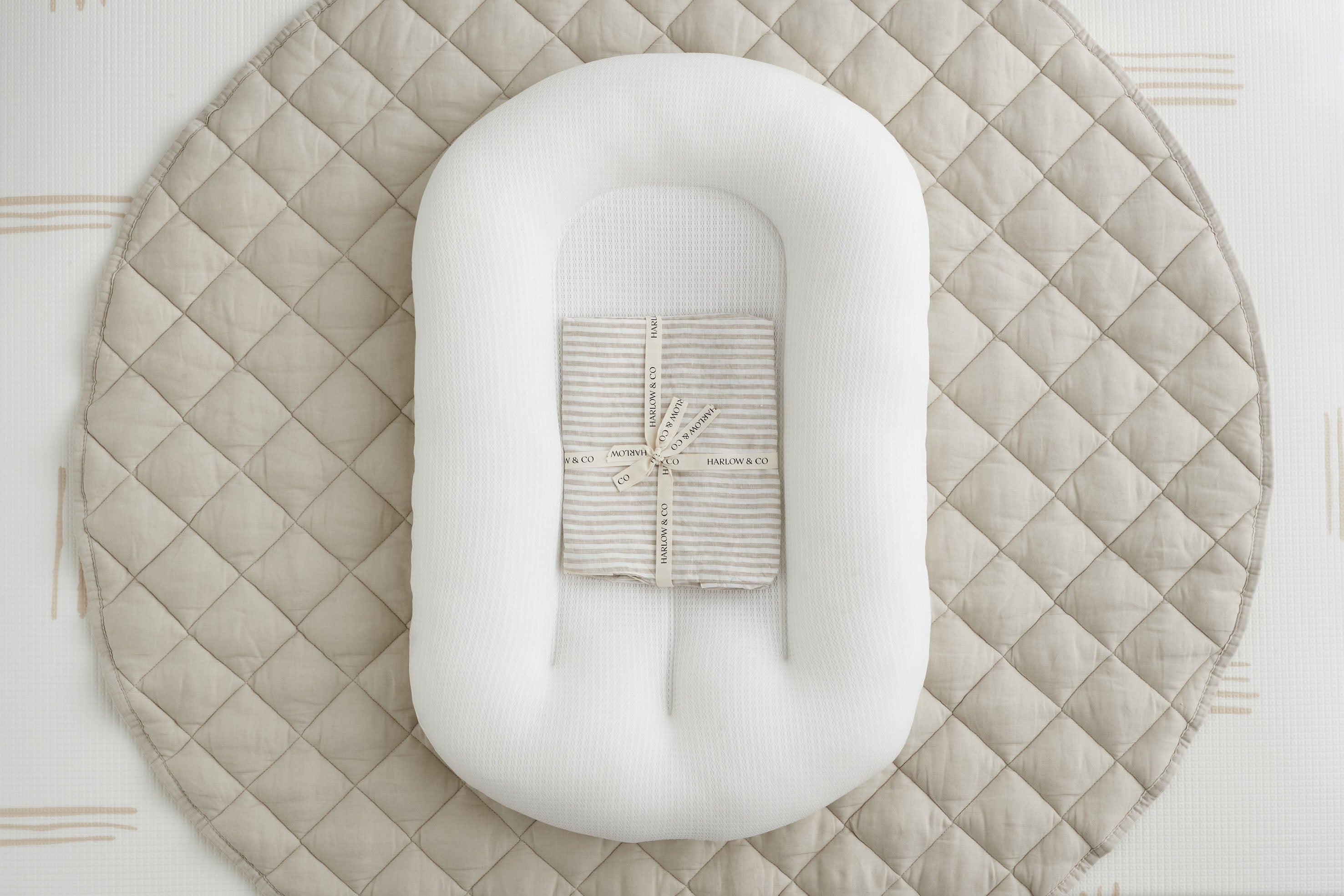 Baby Lounger - Natural Stripe