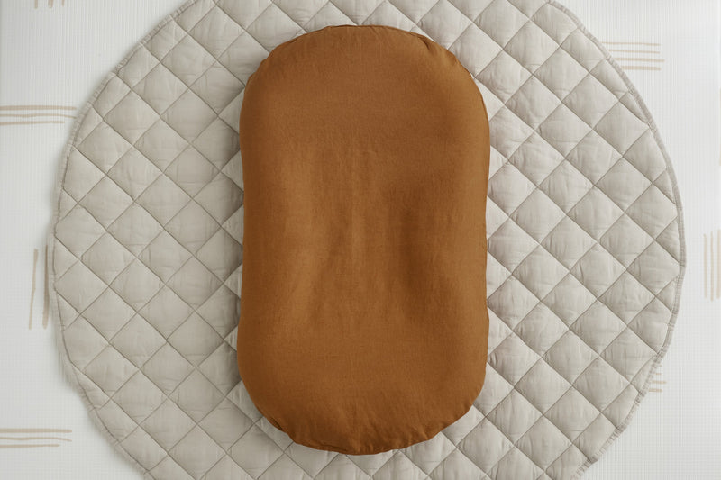 Baby Lounger Linen Cover - Clay