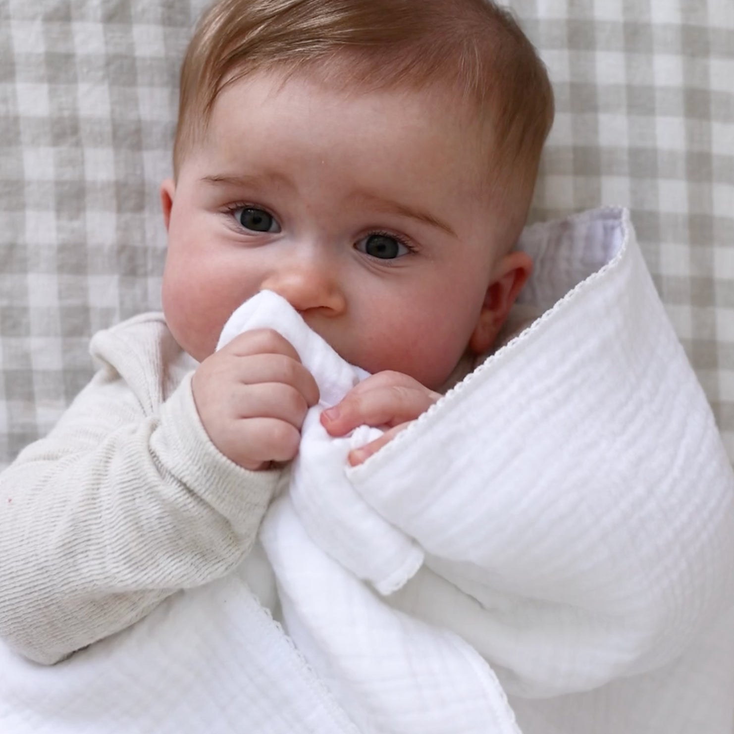 Organic Cotton Baby Blanket - White