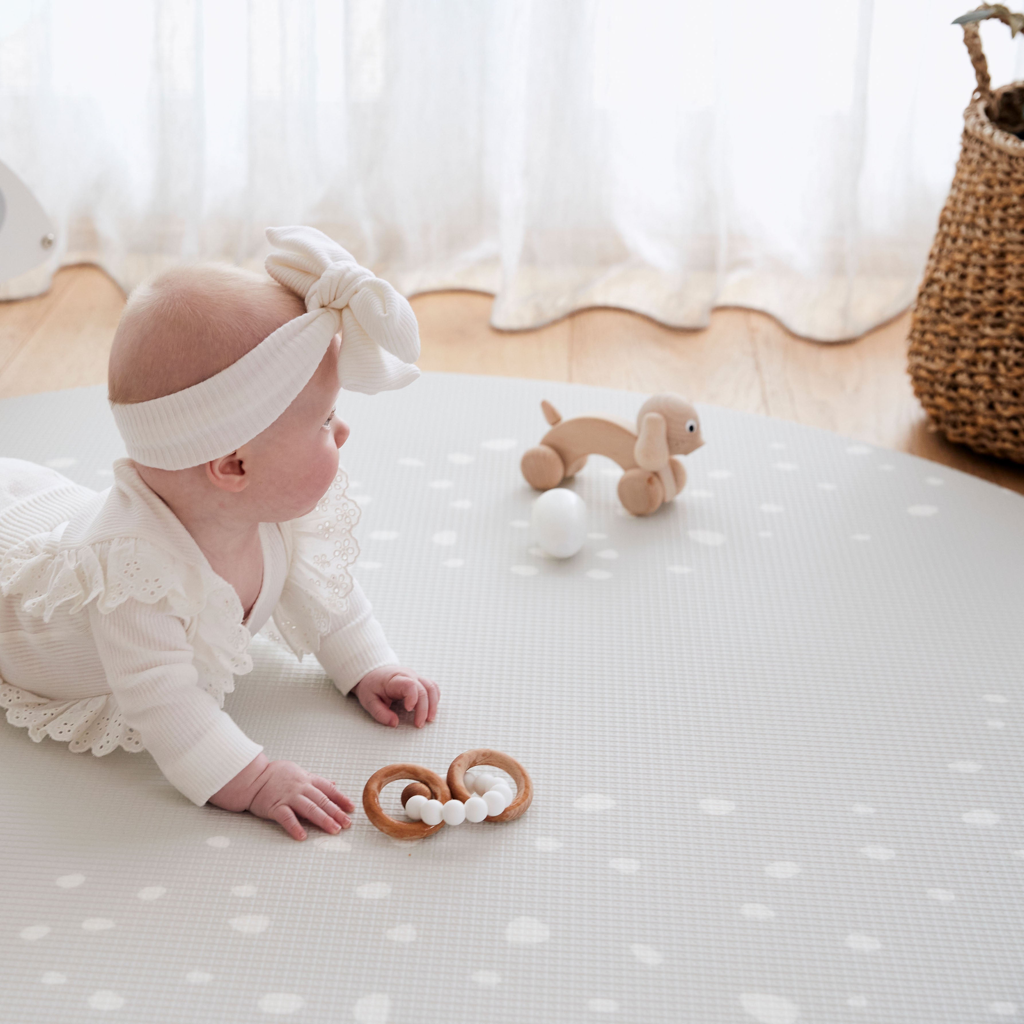 Stones Grey Play Mat (Round)