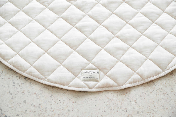 French Linen Play Mat - Snow