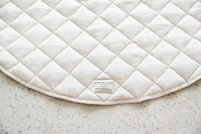 French Linen Play Mat - Snow