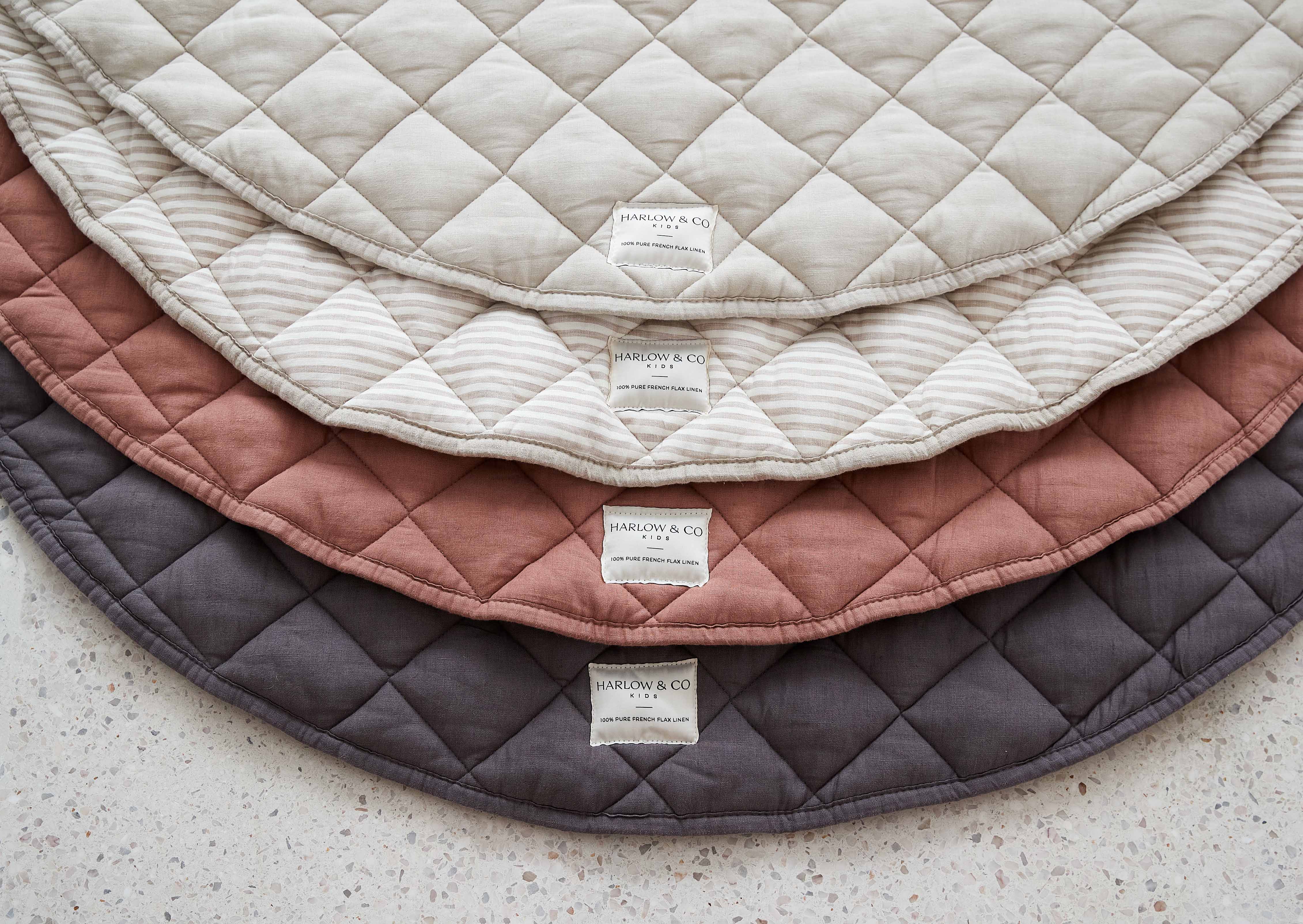 French Linen Play Mat - Oat